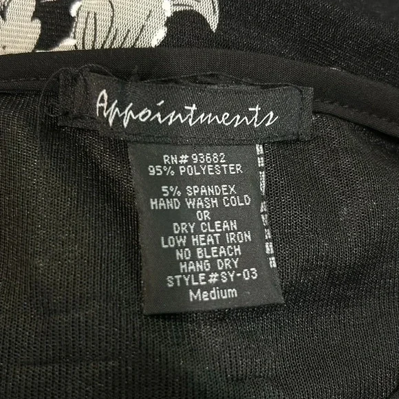 Appointments‎ Women’s SS Floral & Sequinned Tie Sleeve Shirt Size Medium - Picture 7 of 7